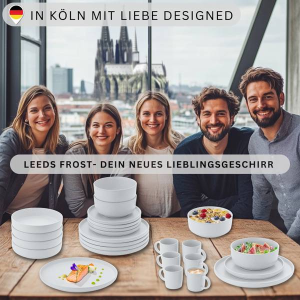 Schalen Leeds - 6er Set Weiß