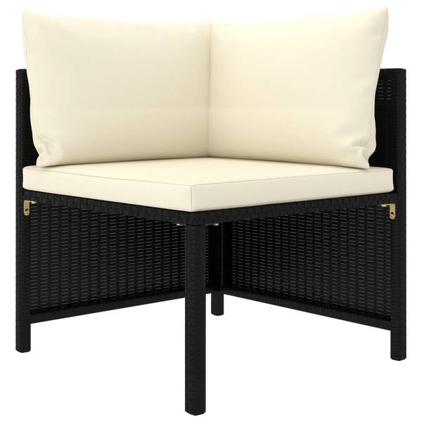 Garten-Lounge-Set 3009676-8 5-teilig Schwarz - Weiß