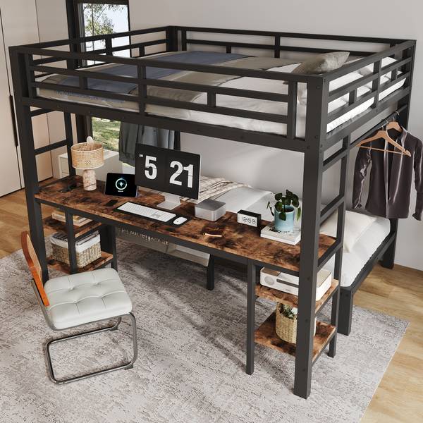 Etagenbett JINHEIBUCH Ⅰ Schwarz - Eisen - 145 x 170 x 204 cm