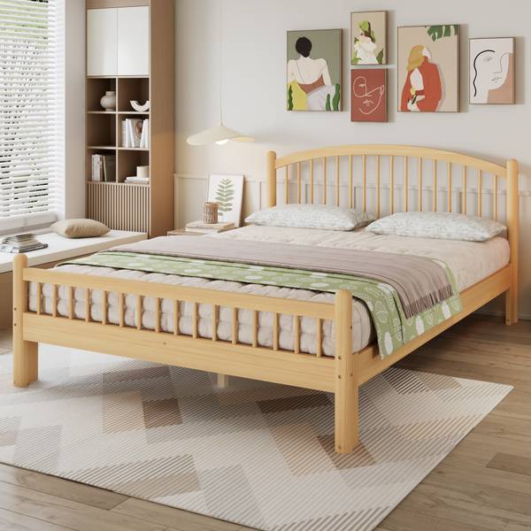 Holzbett MU4090 Ⅰ Braun - Kiefer - 147 x 84 x 208 cm