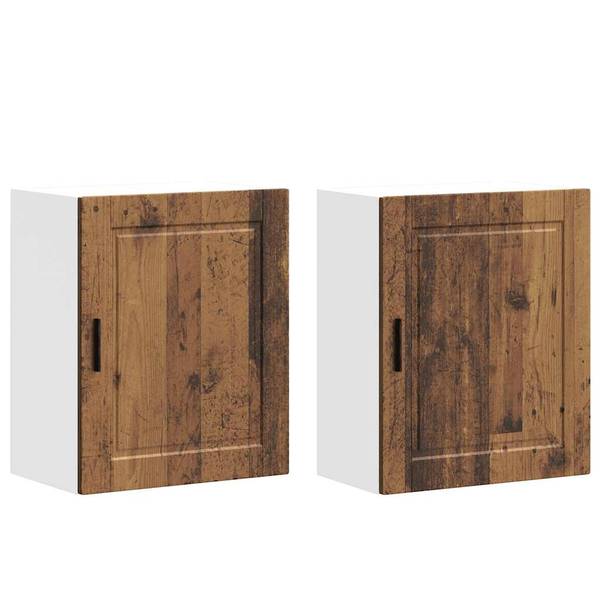 Küchen-Hängeschränke 2er Set XT4605 Braun - Holzwerkstoff - 31 x 60 x 50 cm