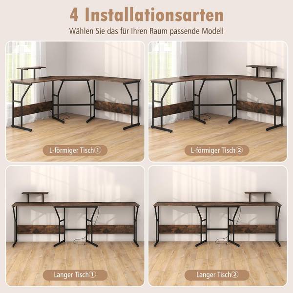 Schreibtisch ON32926PQ Braun