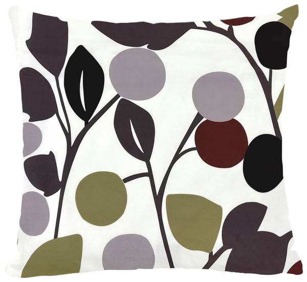 Kissenbezug BLÄTTER Grün - Textil - 45 x 45 x 1 cm