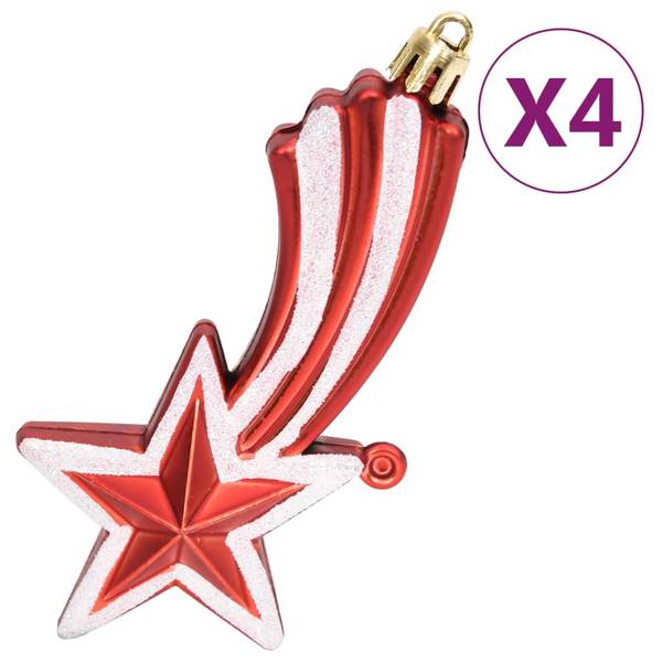 Boules de noël 3028562 (lot de 108) Rot - Weiß - Kunststoff - 1 x 1 x 1 cm