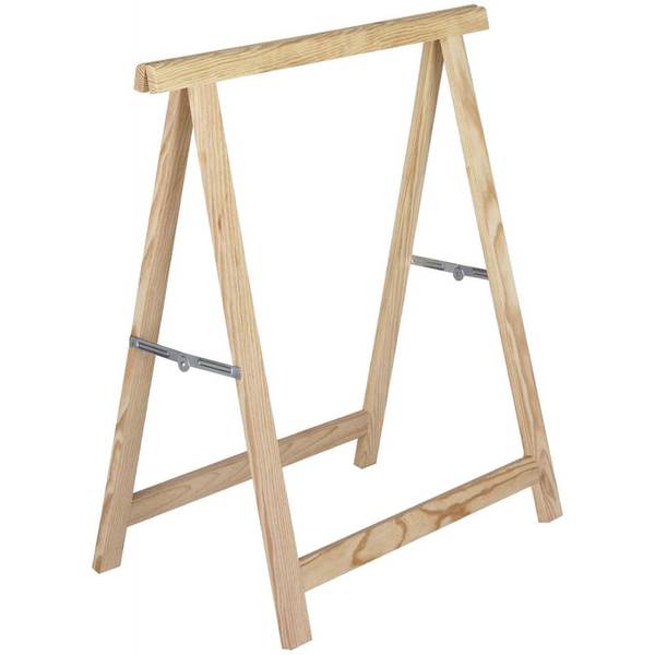 Bock aus Kiefernholz mit 50x23 mm Standa Beige - Holzwerkstoff - 74 x 74 x 37 cm