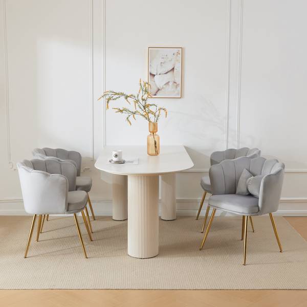 Esszimmerstuhl FlowerSunKiss (4er Set) Grau - 4er Set