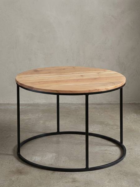 Couchtisch VALDRES mit Ablage Beige - Akazie - 60 x 43 x 60 cm