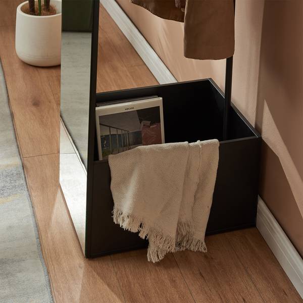 Miroir porte-manteau Saden Noir