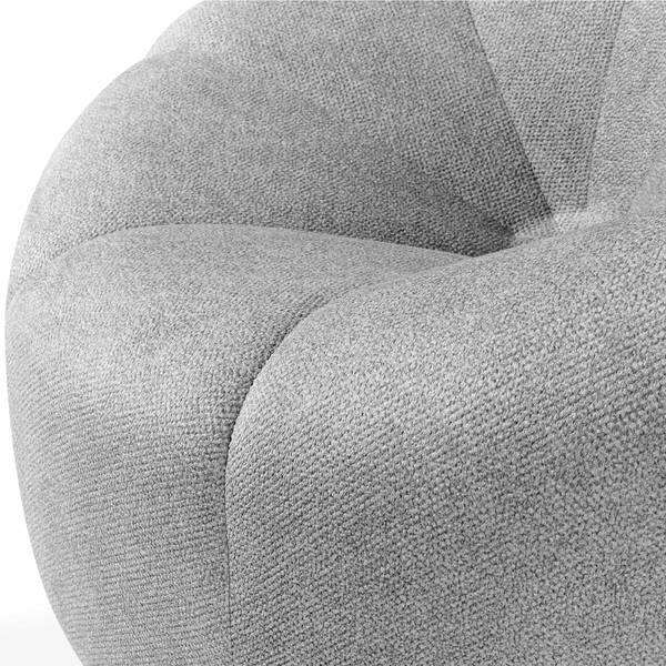 Draaifauteuil Toca grijs - metaal - textiel - 91 x 72 x 91 cm