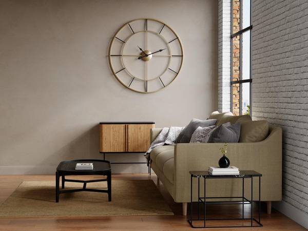 Wanduhr ASHLAND Gold - Metall - 6 x 110 x 110 cm