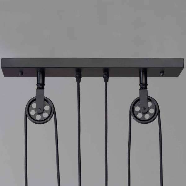 Hängeleuchte Piattino Schwarz - Metall - 22 x 150 x 88 cm
