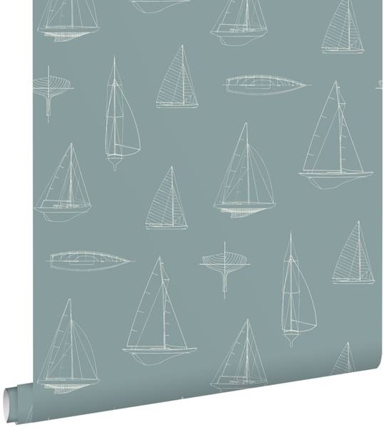 Tapete 132088 Blau - Papier - 50 x 900 x 50 cm