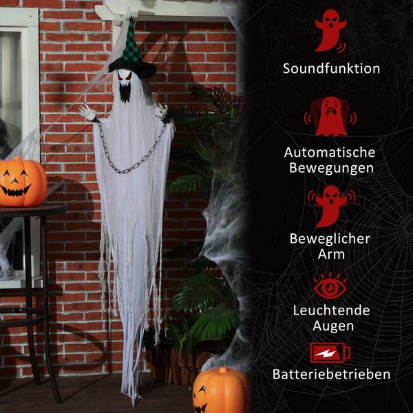 Halloween Dekoration 844-865V00WT Weiß - Textil - 16 x 204 x 88 cm