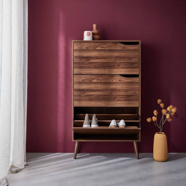 Schuhregal Nepal Braun - Holz teilmassiv - 26 x 131 x 75 cm