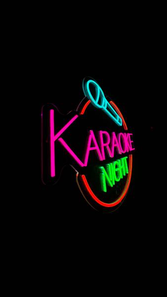 LED Neon Schild Karaoke Night Kunststoff - 50 x 60 x 2 cm