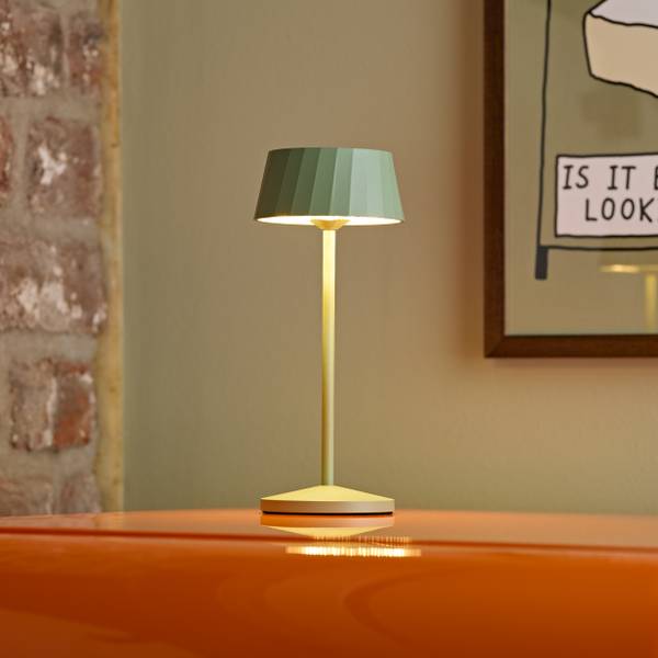 Akku-Tischleuchte Facetta Salbei