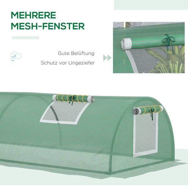 Gewächshaus BB4563 Grün - Metall - 80 x 45 x 300 cm