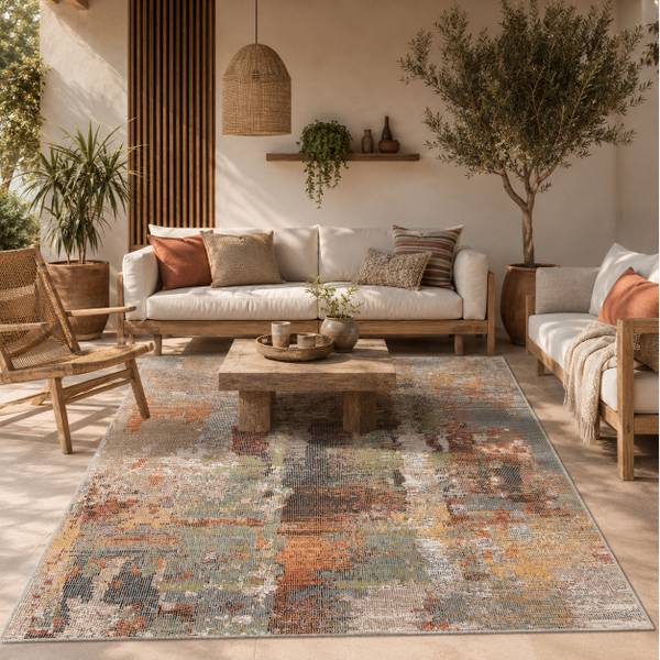 In und Outdoor Teppich Vintage Taupe - 200 x 290 cm