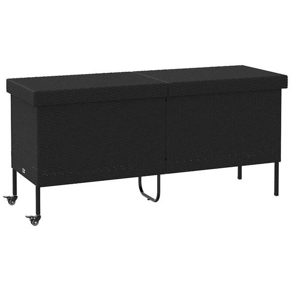 Gartentruhe 3043943 Schwarz - Stahl - 160 x 75 x 55 cm
