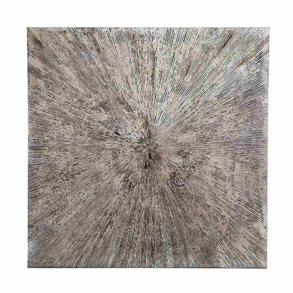 Wanddekoration Vierkant Weiß - Holz teilmassiv - 2 x 120 x 120 cm