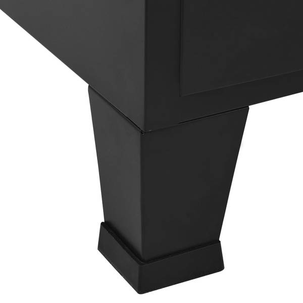 Armoire de bureau 145355 Noir - Acier - 75 x 120 x 75 cm