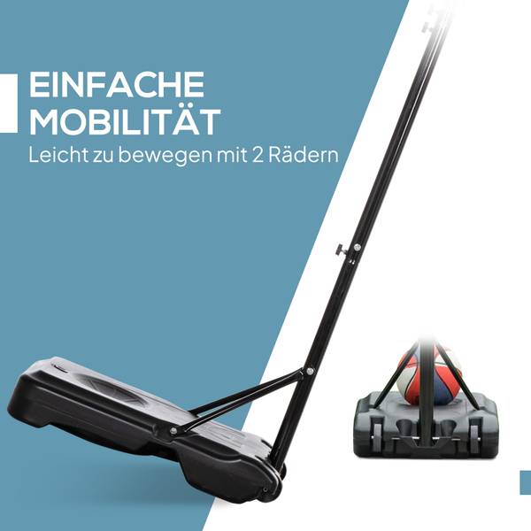 Basketballkorb A61-028RD Schwarz - Metall - 48 x 254 x 76 cm