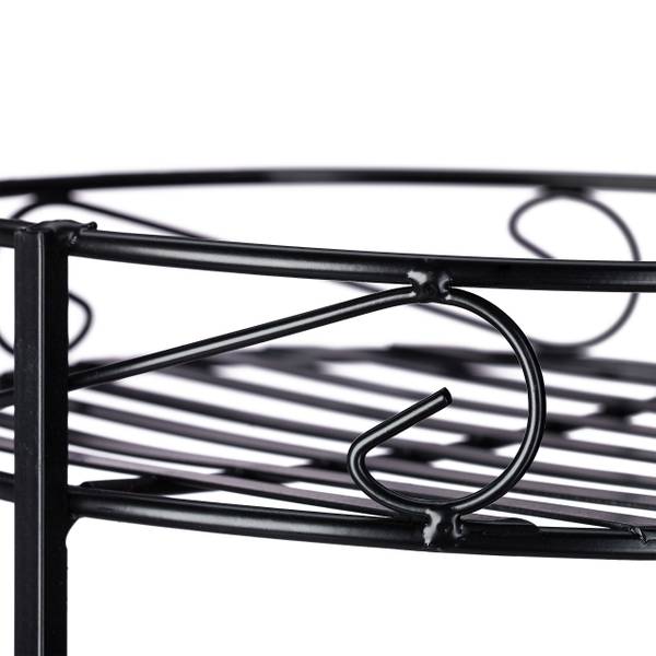 Plantenrek metaal 5 etages zwart - ijzer - 125 x 65 x 23 cm