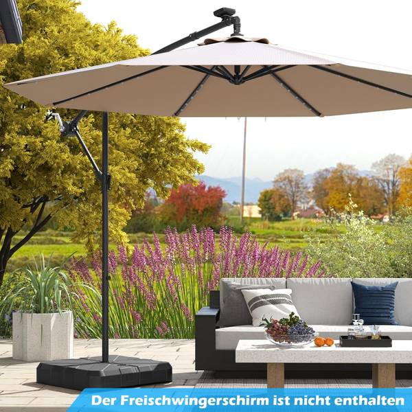 Sonnenschirmständer ZB34417DE Schwarz - Metall - 67 x 13 x 67 cm