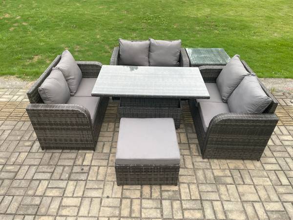 GARTENSET A(6er-Set) Grau - Webstoff - 80 x 68 x 140 cm