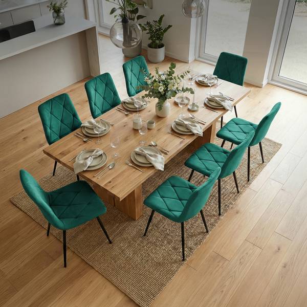 Esszimmerstuhl MILO 8er-Set Dunkelgrün