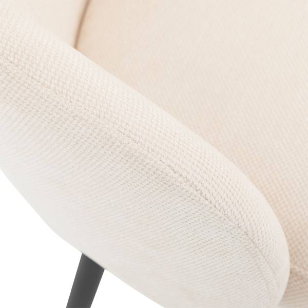 Esszimmerstühle KURSI (2er-Set) Weiß - Webstoff - 57 x 77 x 60 cm