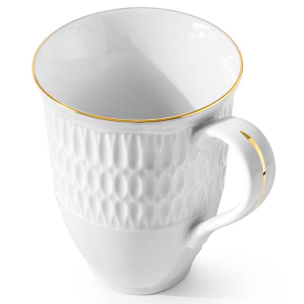 Becher-Set 6-tlg SOFIA Gold - Weiß