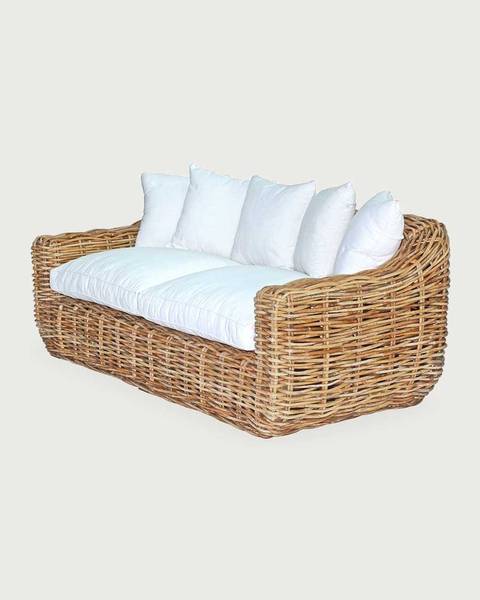 Canapé & fauteuil de jardin Phuket Marron - Bois massif - 230 x 85 x 230 cm