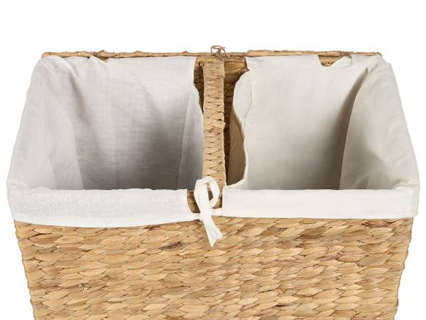 Wäschekörbe LANGSON Beige - Blau - Naturfaser - 30 x 50 x 50 cm