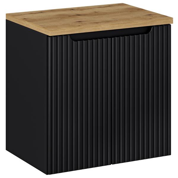 Waschbeckenschrank NEWPORT-56-91 Schwarz - Holzwerkstoff - 60 x 60 x 40 cm