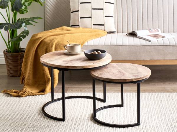 Ensemble table et chaises CLATON Noir - Bois massif - 50 x 40 x 50 cm