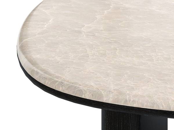Couchtisch CORMINA Beige - Schwarz - Massivholz - 97 x 36 x 74 cm