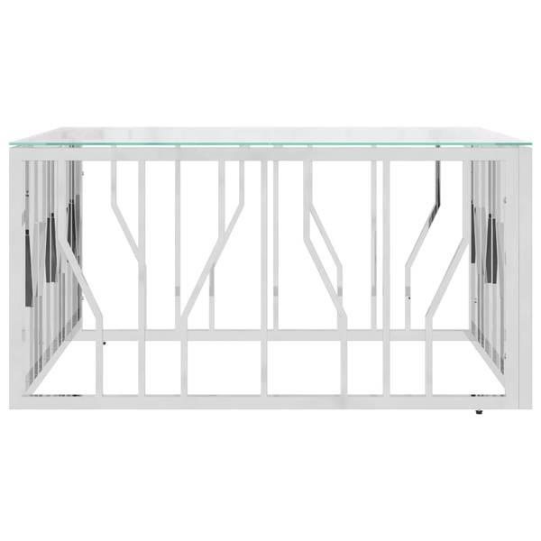 Couchtisch D853 Silber - Glas