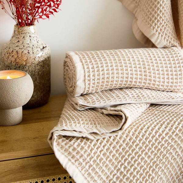 Badetuch VAFFEL Beige