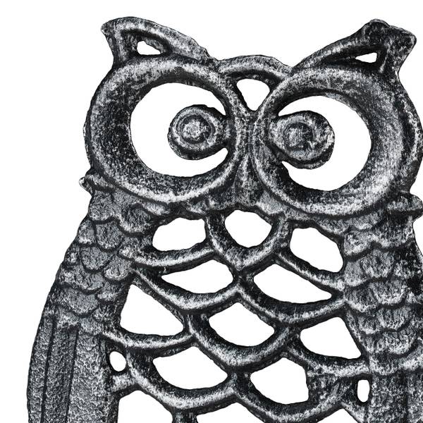 Türglocke Gusseisen mit Eule Braun - Silber