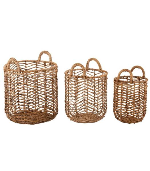 Körbe Joska 3er-set Braun - Birke - Buche - Kirsche - Douglasie - 46 x 56 x 47 cm