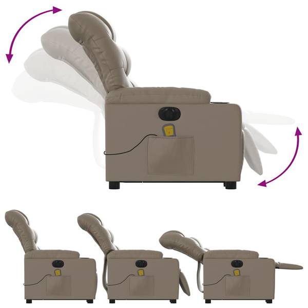 Fauteuil inclinable de massage 3032753-4 Marron - Marron café