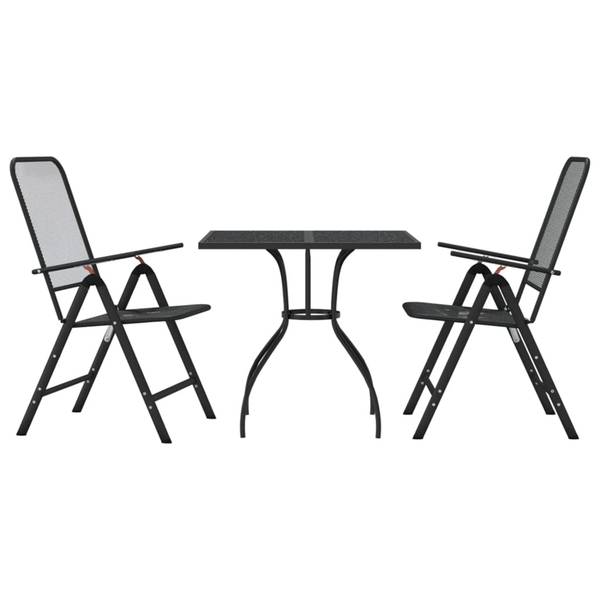 Garten Essgruppe 3033356-1 (3-teilig) Grau - Netzstoff - 80 x 72 x 80 cm