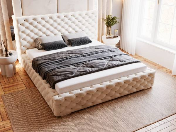 Polsterbett ASTRA Beige - Bronze - Liegefläche Breite: 200 cm