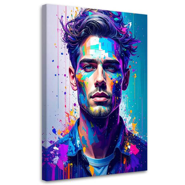 Canvas schilderij Man 40 x 60 cm