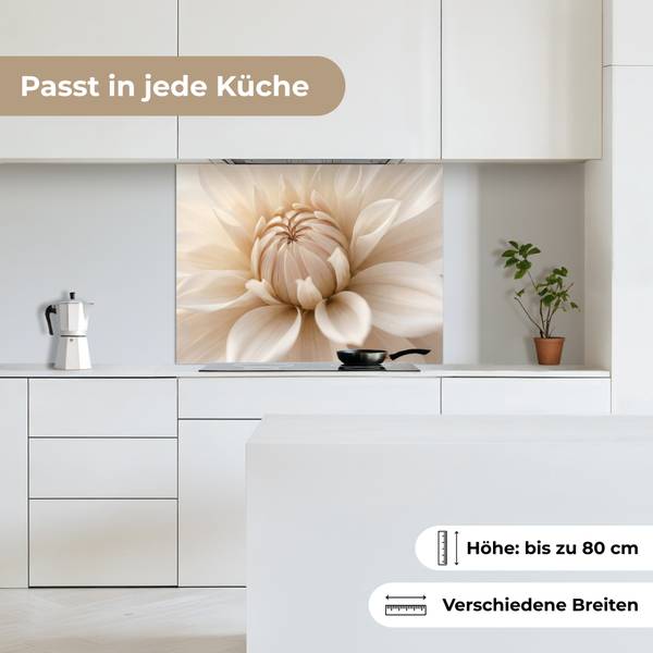 SPRITZSCHUTZ KÜCHE Blume 80 x 60 cm