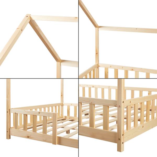 Hausbett Sisimiut Kiefer - 126 x 135 x 206 cm