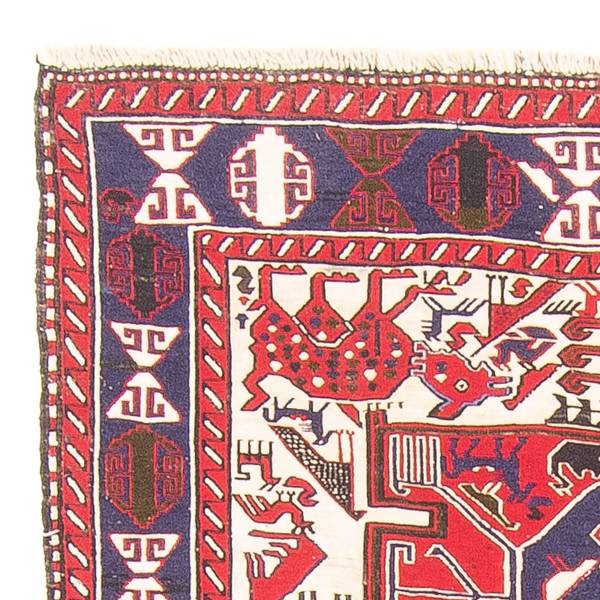 Handgewebt Kelimteppich Weiß - Wolle - 110 x 1 x 205 cm