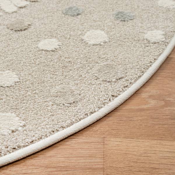 Kinderteppich Jungle Kids B Beige - Polypropylen - 120 x 1 x 120 cm