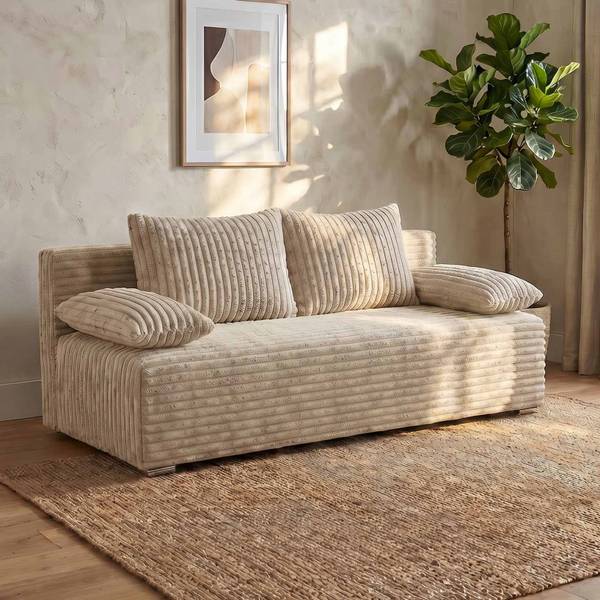 Schlafsofa Lunera 2 Bettfunktion Beige